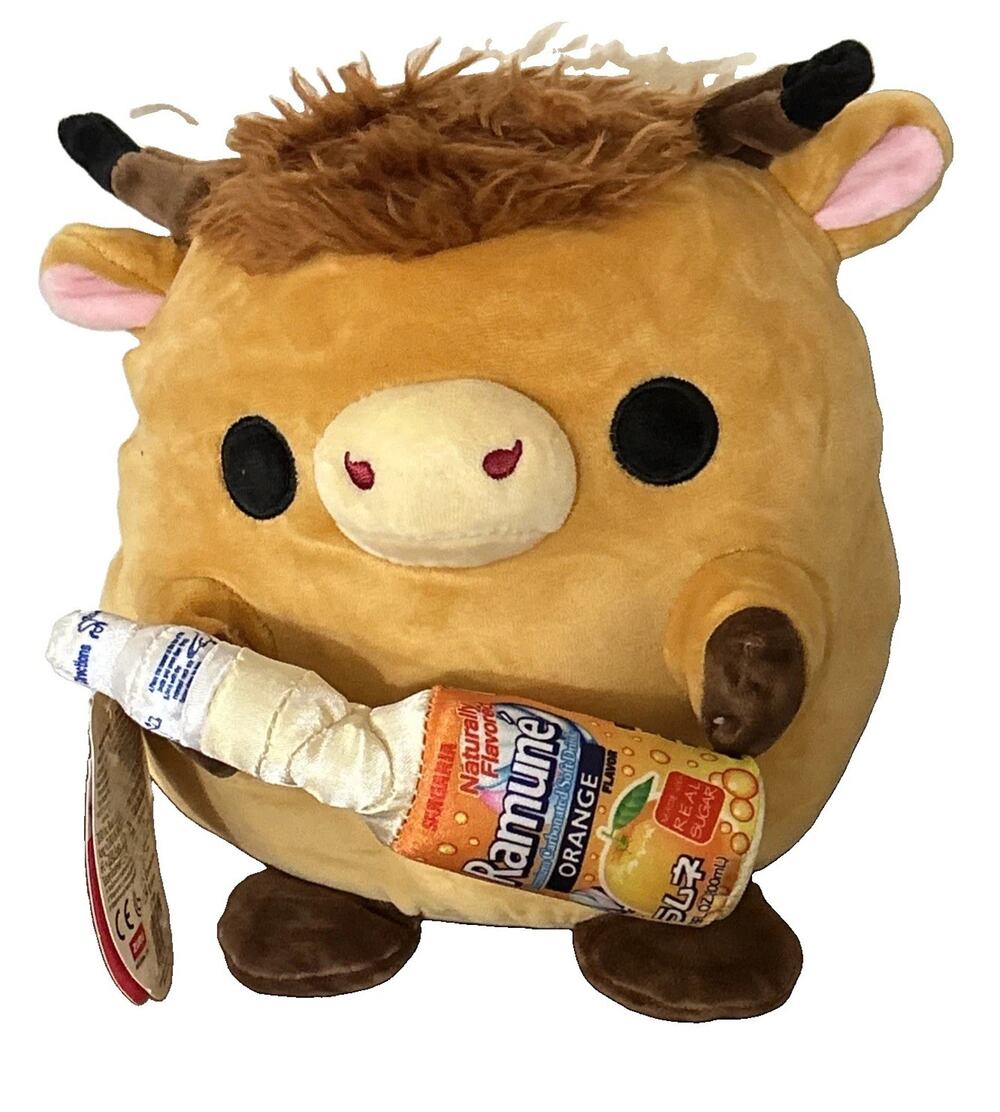 Zuru Snackles Robbie The Highland Cow With Ramune Soda 6” Plush 2025 NWT NEW